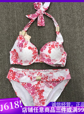 泳衣沙滩裙两款！EBLIN 花朵 A12分体泳衣 ECAR624021/ECAR624023