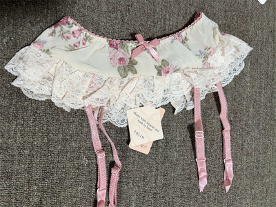 EBLIN吊袜带精致蕾丝国风花色