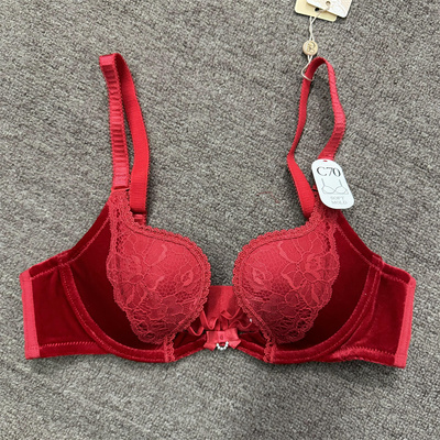 秋冬绒面薄款有钢圈本命年文胸