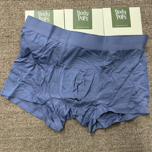 依恋旗下body pops 深蓝色P3薄款一片式无痕男士内裤BCMPC89X31