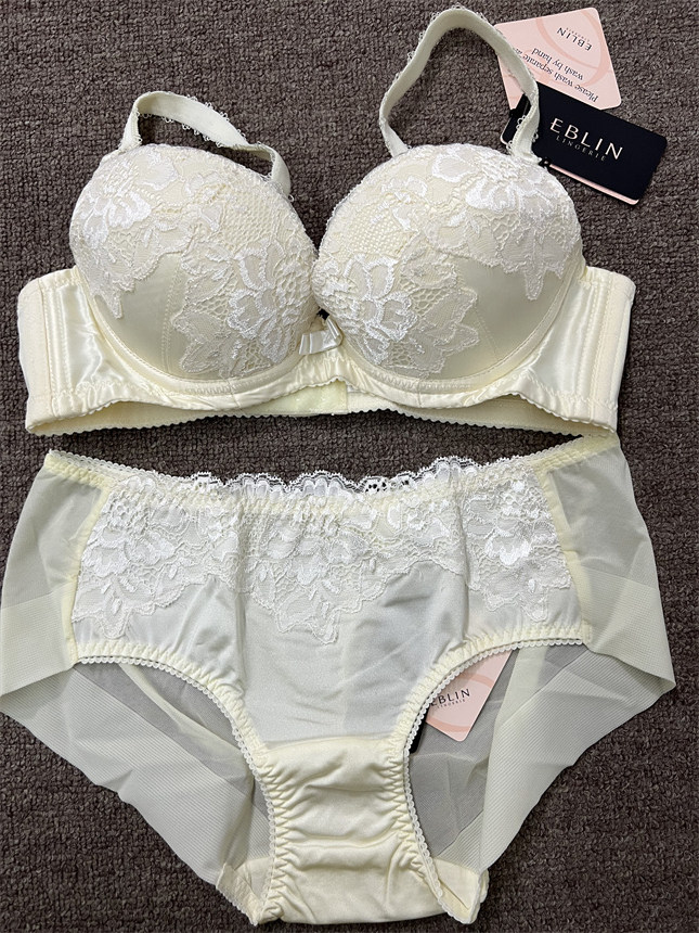 衣恋旗下EBLIN多色P10精致宫廷聚拢上托显胸女士文胸套装BR635A11