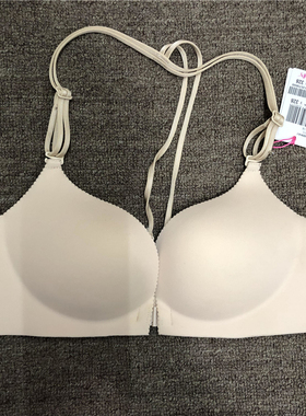 衣恋旗下body pops米色S12一片式美背春夏前扣文胸 BCBR889HA1