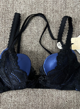 衣恋EBLIN黑色X139性感U型美背精致夏季薄款女士文胸ECBR812062