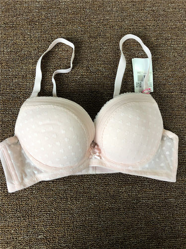两色蕾丝网纱聚拢有钢圈女士文胸