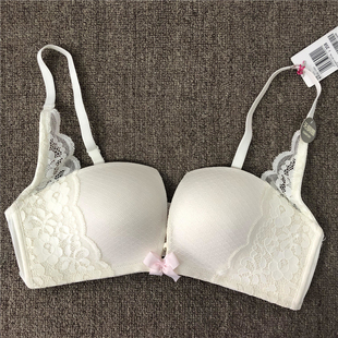 衣恋旗下body 象牙白AA4甜美刺绣蝴蝶结少女文胸BCBR824A51 pops