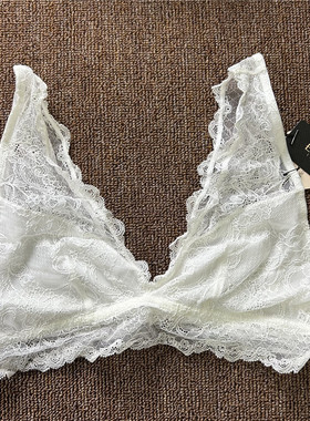 衣恋旗下EBLIN 超薄单层蕾丝深V专柜正品性感女士文胸ECBR863121