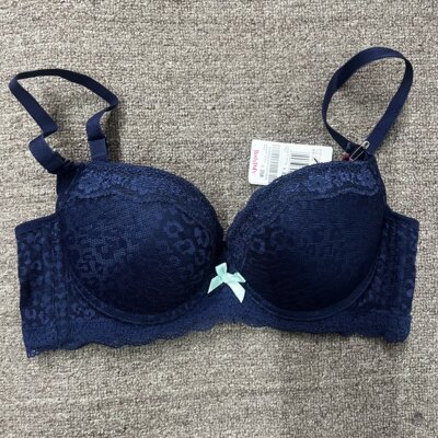 body pops经典舒适T13藏青色蝴蝶结少女有钢圈文胸BCBR663H51