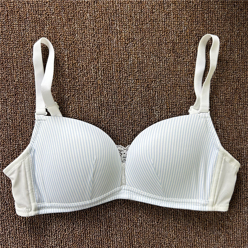 衣恋旗下body pops 浅蓝条纹舒适体感简约少女内衣  BCBR864TF1
