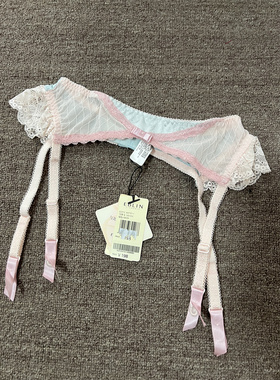 3衣恋旗下EBLIN绿色S52精致蕾丝重工宫廷女士吊袜带ECFC64T011