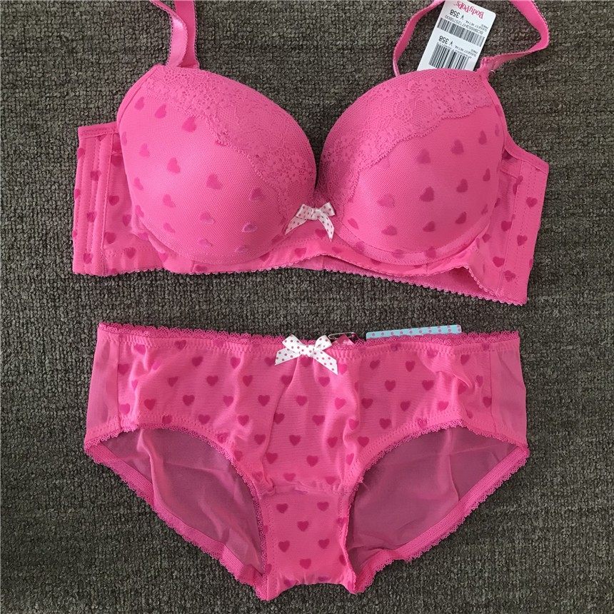 特价一折清仓!body pops 粉红甜美文胸套装BCWP663H71/BCBR663H71