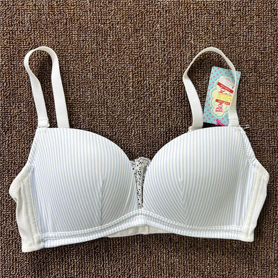 浅蓝条纹舒适体感时尚少女文胸