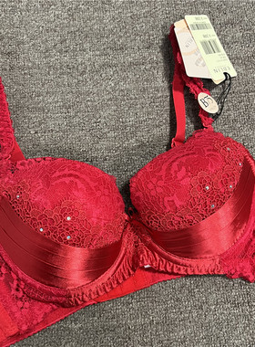 衣恋EBLIN本命年红色新婚蛇年红舒适有钢圈女士文胸ECBR811011