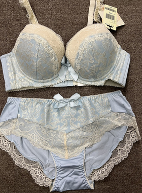 衣恋EBLIN蓝色S17宫廷重工系列精致聚拢女士文胸套装ECBR862021