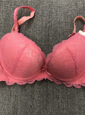 衣恋旗下EBLIN橙色A30网纱透气聚拢侧收蝴蝶结文胸ECBR612RA1