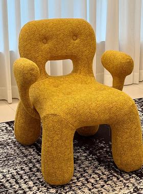 北欧设计师款小户型创意网红餐桌椅子家用现代简约姜饼人BB化妆椅