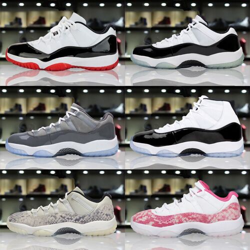 aj11康扣流行男鞋女鞋满天星蓝白