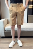 春夏款英伦休闲裤薄款男士西裤潮流修身小脚短裤绿色K909-P70，男装牛仔裤，电商C308