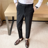 秋冬新款英伦韩版免烫修身商务西裤男士流行休闲长裤K937-P70，男装西裤，电商C308