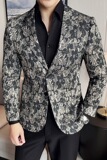 英伦韩版修身男士商务休闲刺绣花式西服男外套X932-P155，男装西服，电商C308