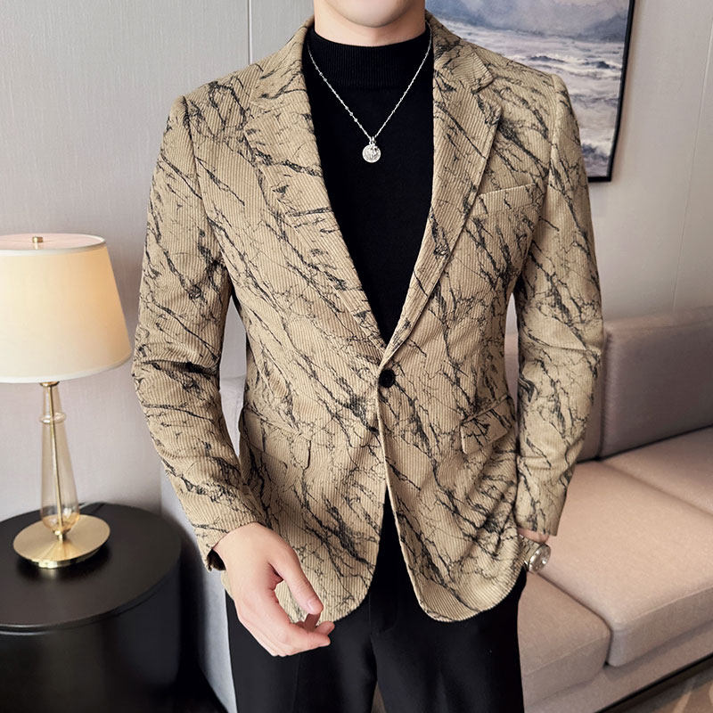英伦韩版修身男士休闲灯芯绒西服加厚外套X945-P155,男装西服,电商C308