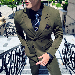 英伦韩版修身男士西服三件套装TZ135-P265图片