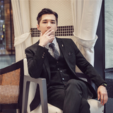 秋冬新款韩版修身休闲男士西服三件套装男TZ137-P265，男装T恤，电商C308