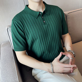 男士休闲polo衫t恤潮流修身翻领半袖polo衫白色C72006-P58，男装T恤，电商C308