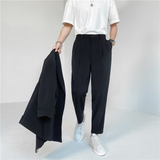 春夏轻熟风微宽时尚休闲裤阔版纯色九分西裤K15-P65，男装西裤，电商C308