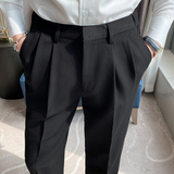 痞雅夏季纯色九分裤男士坠感免烫西裤青年冰凉休闲裤K05-P70，男装西裤，电商C308