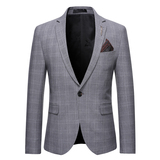 秋冬新款韩版修身千鸟格男士单件西服外套X142-P155，男装西服，电商C308