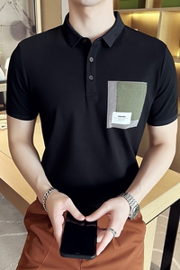 夏季男士休闲polo衫t恤 潮流修身翻领半袖polo衫绿色C60038-P58图片