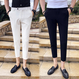 23春夏款英伦时尚休闲裤韩版纯色小脚九分西裤K727-P60，男装西裤，电商C308