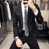 20秋冬款韩风修身时尚纯色商务男士西服外套X955-P135，男装西服，电商C308