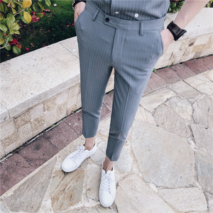 春夏 潮男英伦休闲条纹九分西裤 九分休闲男裤K238-P65，男装西裤，电商C308