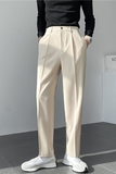 秋冬ins轻熟风宽松时尚休闲西裤阔版男士纯色直筒长裤K27-P75，男装西裤，电商C308