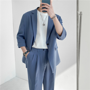 21 春夏 轻熟风英伦中袖流行西服 阔版宽松休闲便服西服 X15-P130图片