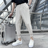 春夏轻熟风宽松时尚休闲裤韩版纯色小脚九分西裤K19-P65，男装西裤，电商C308