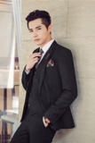 秋冬款韩版修身条纹休闲男士西服三件套TZ132-P265，男装西服，电商C308