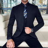 英伦韩版修身立领男士西服三件套装TZ144-P290，男装西服，电商C308