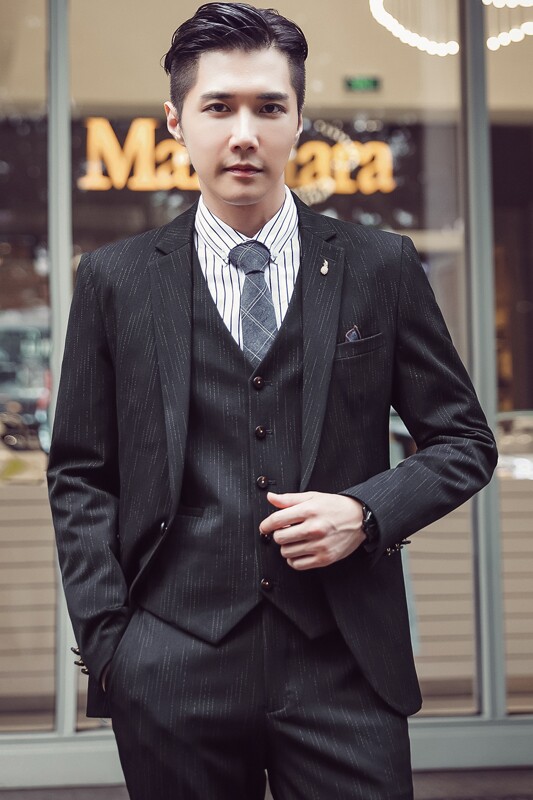 高品质秋冬韩版修身休闲男士西服三件装新郎西服套装SJT937-P265,男装西服套装,电商C308