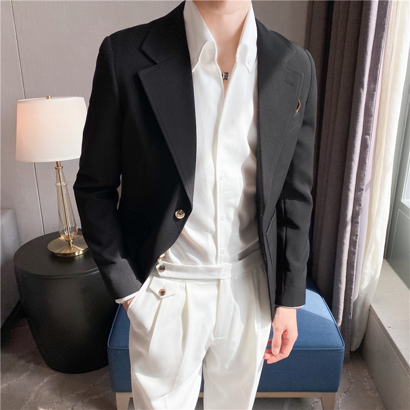 高级感休闲小西服外套男春夏季韩版修身英伦痞帅单西装X01-P155,男装西服套装,电商C308