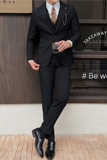 英伦修身男士二粒扣格子西服三件套新郎伴郎礼服套装SJT919-P300，男装西服，电商C308