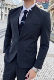 英伦韩版修身立领男士商务西服三件套TZ144-P290，男装西服，电商C308