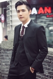 高品质韩版修身立领男士西服三件套新郎西服套装SJT954-P280，男装西服套装，电商C308