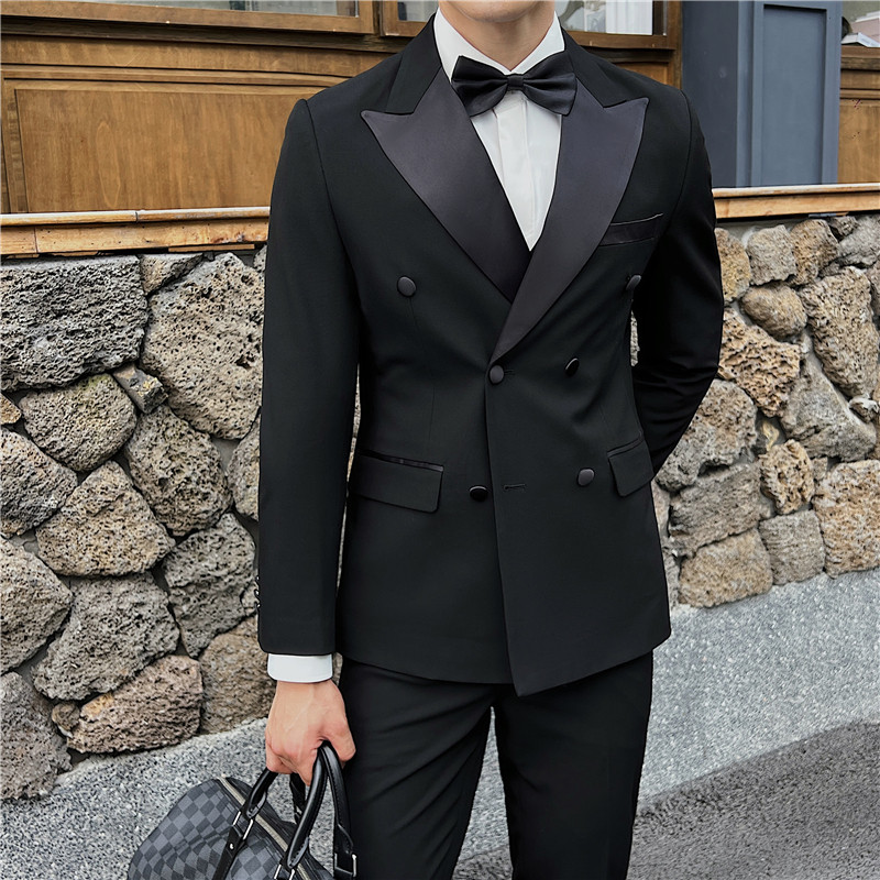 新郎西服套婚礼伴郎服塔士多礼服男士高级感西装外套X916-P135,男装西服,电商C308