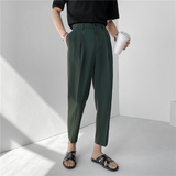 春夏轻熟风微宽时尚休闲裤阔版纯色九分西裤K15-P65，男装西裤，电商C308