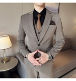 春夏款英伦韩版修身男士商务休闲纯色西服外套X900-P135，男装西服，电商C308