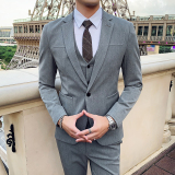 英伦韩版修身男士西服三件套TZ146-P290，男装西服，电商C308