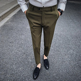 春夏新款男修身小脚英伦休闲九分裤韩版百搭男士西裤K103-P60，男装西裤，电商C308