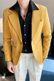 春夏季休闲小西服外套男高级感韩版修身英伦痞帅单西装X01-P155，男装西服套装，电商C308
